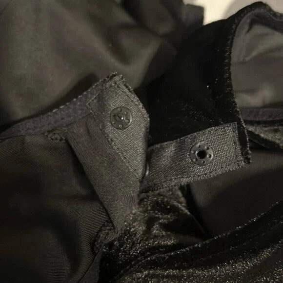 La Senza Black Velour Long Sleeve Open Back Bodysuit Size S NWT - Picture 9 of 11